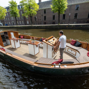 private boat in Amsterdam